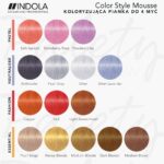 indola color style mousse, paleta indola color style mousse